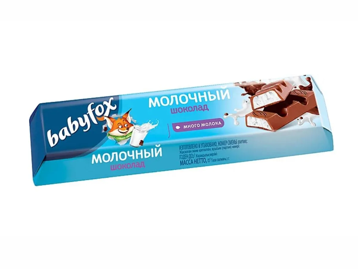 Батончик BabyFox с молочной начинкой